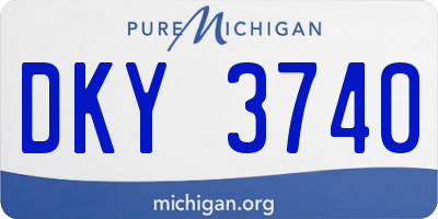 MI license plate DKY3740