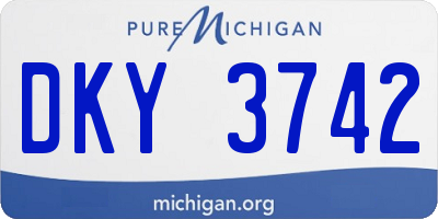 MI license plate DKY3742