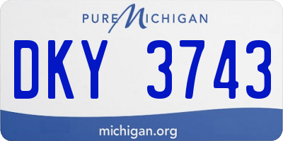 MI license plate DKY3743