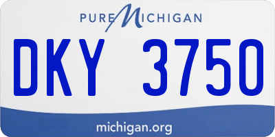 MI license plate DKY3750