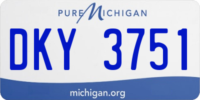 MI license plate DKY3751