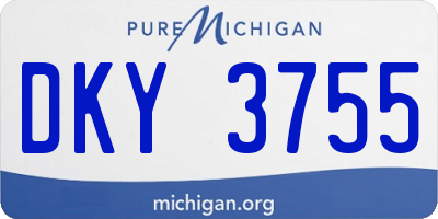 MI license plate DKY3755
