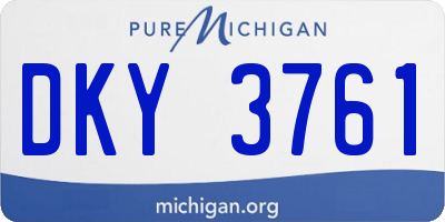 MI license plate DKY3761