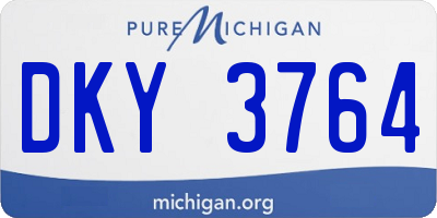MI license plate DKY3764