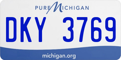 MI license plate DKY3769