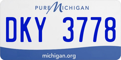MI license plate DKY3778