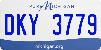 MI license plate DKY3779