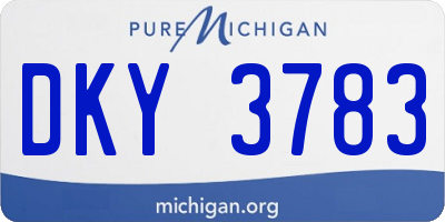 MI license plate DKY3783