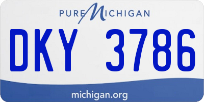 MI license plate DKY3786