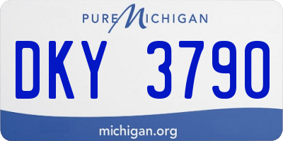 MI license plate DKY3790