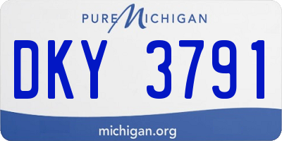 MI license plate DKY3791