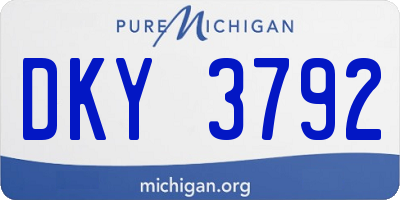 MI license plate DKY3792