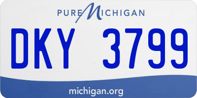 MI license plate DKY3799