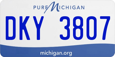 MI license plate DKY3807