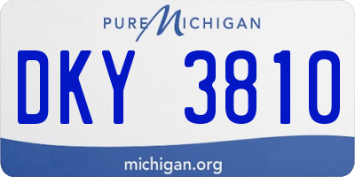 MI license plate DKY3810