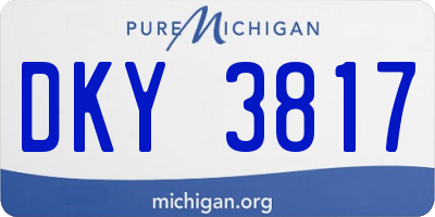 MI license plate DKY3817