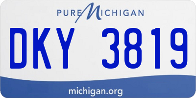MI license plate DKY3819