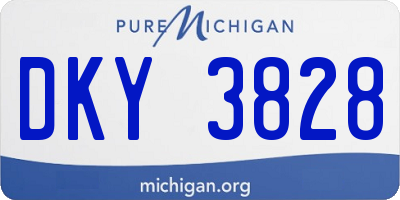 MI license plate DKY3828