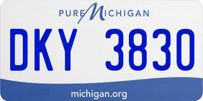 MI license plate DKY3830