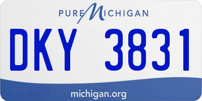MI license plate DKY3831