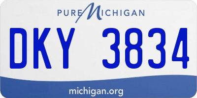 MI license plate DKY3834