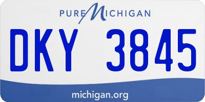 MI license plate DKY3845