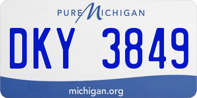 MI license plate DKY3849