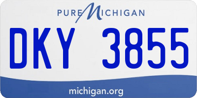 MI license plate DKY3855