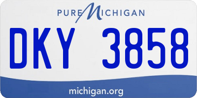 MI license plate DKY3858