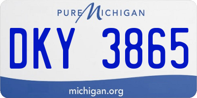 MI license plate DKY3865