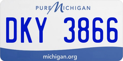 MI license plate DKY3866