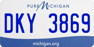 MI license plate DKY3869