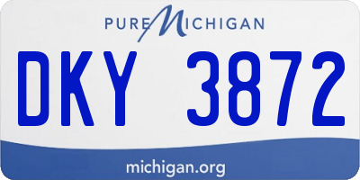 MI license plate DKY3872