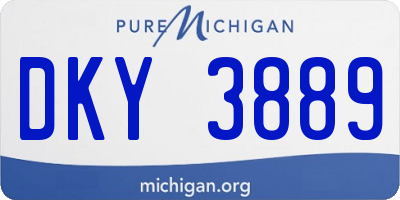 MI license plate DKY3889
