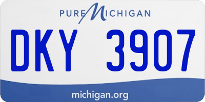 MI license plate DKY3907