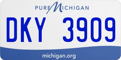 MI license plate DKY3909