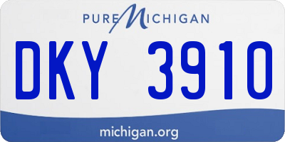 MI license plate DKY3910