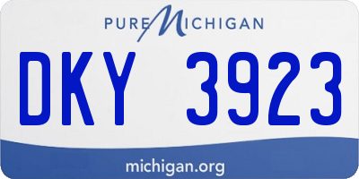 MI license plate DKY3923