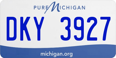 MI license plate DKY3927