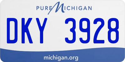 MI license plate DKY3928