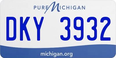 MI license plate DKY3932
