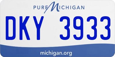 MI license plate DKY3933