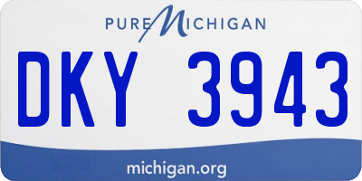 MI license plate DKY3943