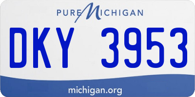 MI license plate DKY3953