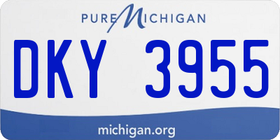 MI license plate DKY3955