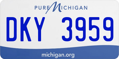MI license plate DKY3959