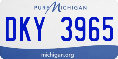 MI license plate DKY3965