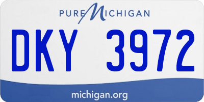MI license plate DKY3972