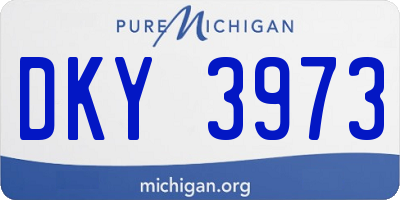 MI license plate DKY3973