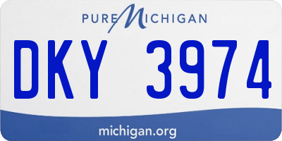 MI license plate DKY3974